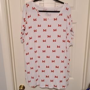 Disney Women's Top with Red Bow Pattern